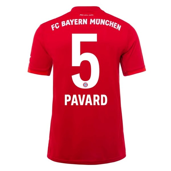 Trikot Bayern München NO.5 Pavard Heim 2019-20 Rote Fussballtrikots Günstig
